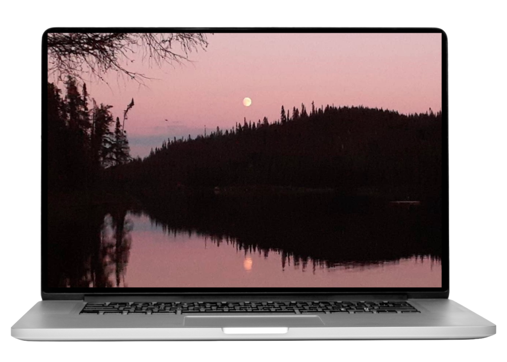 Laptop Image with Saguenay Scenery
